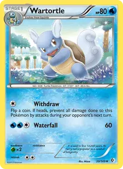 Wartortle 30/149 Boundaries Crossed Pokémon card