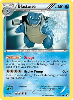Blastoise 31/149 Boundaries Crossed Pokémon card