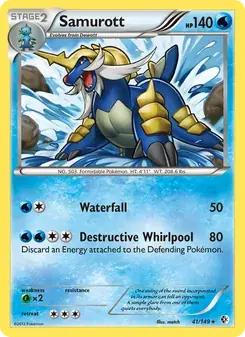Samurott 41/149 Boundaries Crossed Pokémon card