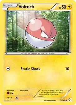 Voltorb 51/149 Boundaries Crossed Pokémon card