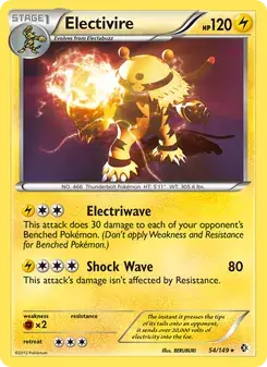 Electivire 54/149 Boundaries Crossed Pokémon card