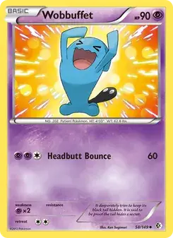 Wobbuffet 58/149 Boundaries Crossed Pokémon card