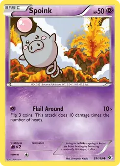 Spoink 59/149 Boundaries Crossed Pokémon card