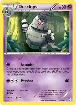 Dusclops 62/149 Boundaries Crossed Pokémon card