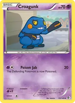 Croagunk 65/149 Boundaries Crossed Pokémon card