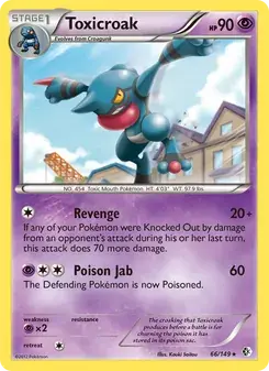 Toxicroak 66/149 Boundaries Crossed Pokémon card