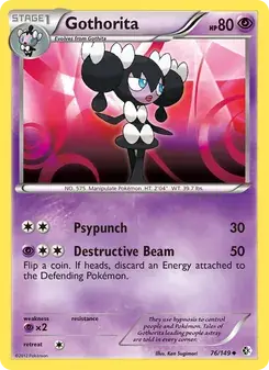 Gothorita 76/149 Boundaries Crossed Pokémon card