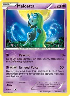 Meloetta 77/149 Boundaries Crossed Pokémon card