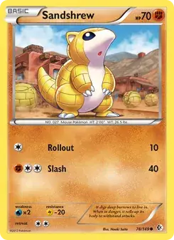 Sandshrew 78/149 Boundaries Crossed Pokémon card