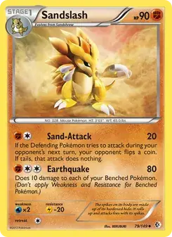 Sandslash 79/149 Boundaries Crossed Pokémon card