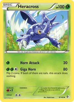 Heracross 8/149 Boundaries Crossed Pokémon card
