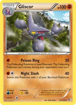 Gliscor 81/149 Boundaries Crossed Pokémon card