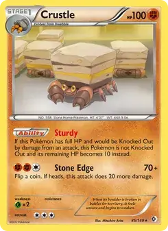 Crustle 85/149 Boundaries Crossed Pokémon card
