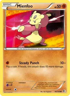 Mienfoo 86/149 Boundaries Crossed Pokémon card