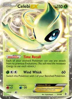 Celebi-EX 9/149 Boundaries Crossed Pokémon card