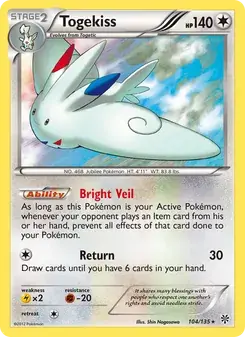 Togekiss 104/135 Plasma Storm Pokémon card