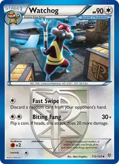 Watchog 112/135 Plasma Storm Pokémon card