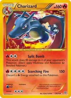 Charizard 136/135 Plasma Storm Pokémon card