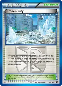 Frozen City 100/116 Plasma Freeze Pokémon card
