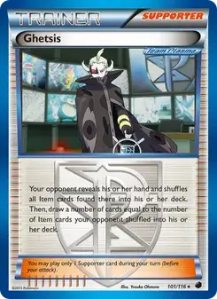 Ghetsis 101/116 Plasma Freeze Pokémon card