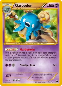 Garbodor 119/116 Plasma Freeze Pokémon card