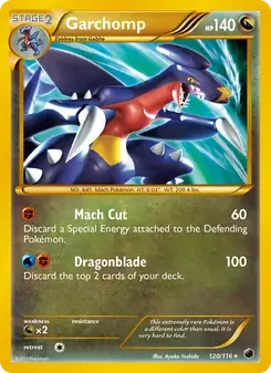 Garchomp 120/116 Plasma Freeze Pokémon card