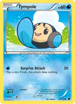 Tympole 24/116 Plasma Freeze Pokémon card