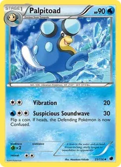 Palpitoad 25/116 Plasma Freeze Pokémon card
