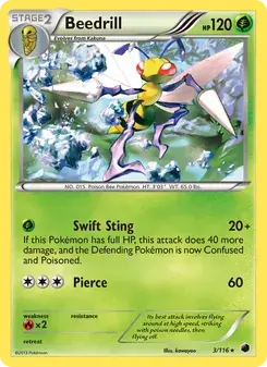 Beedrill 3/116 Plasma Freeze Pokémon card
