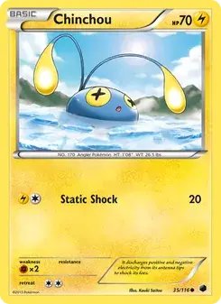 Chinchou 35/116 Plasma Freeze Pokémon card