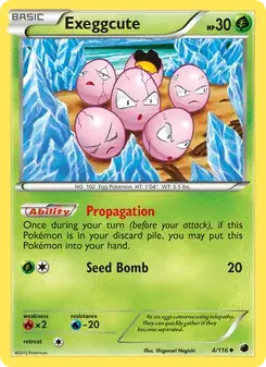 Exeggcute 4/116 Plasma Freeze Pokémon card