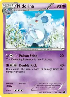 Nidorina 41/116 Plasma Freeze Pokémon card