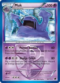 Muk 46/116 Plasma Freeze Pokémon card
