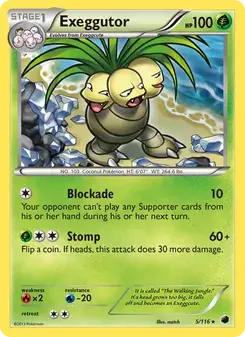 Exeggutor 5/116 Plasma Freeze Pokémon card