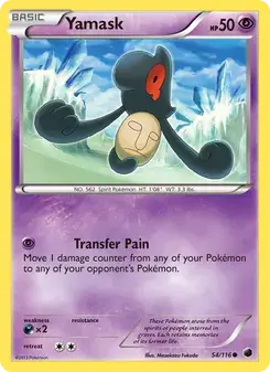 Yamask 54/116 Plasma Freeze Pokémon card