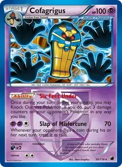 Cofagrigus 56/116 Plasma Freeze Pokémon card
