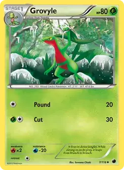 Grovyle 7/116 Plasma Freeze Pokémon card