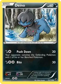 Deino 75/116 Plasma Freeze Pokémon card