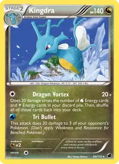 Kingdra 84/116 Plasma Freeze Pokémon card