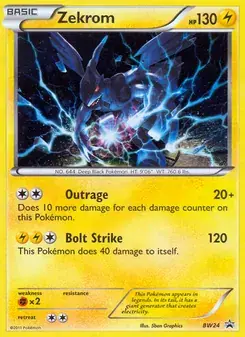 Zekrom BW24 BW Black Star Promos Pokémon card