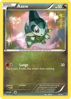 Axew 13/20 Dragon Vault Pokémon card