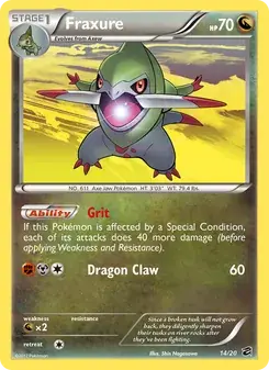 Fraxure 14/20 Dragon Vault Pokémon card