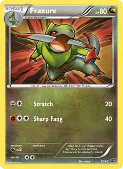 Fraxure 15/20 Dragon Vault Pokémon card