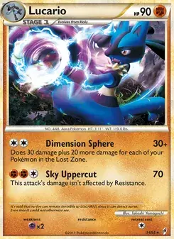Lucario 14/95 Call of Legends Pokémon card