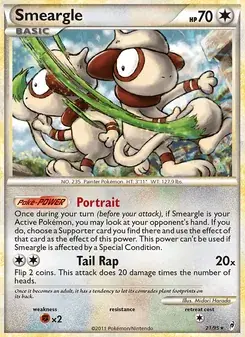 Smeargle 21/95 Call of Legends Pokémon card