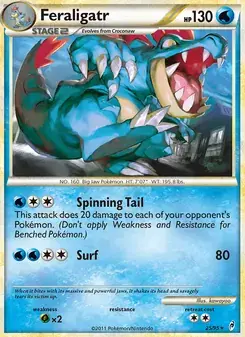 Feraligatr 25/95 Call of Legends Pokémon card