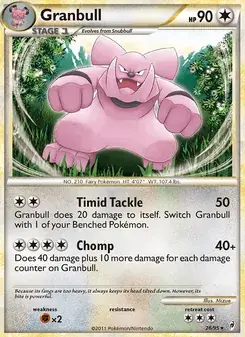 Granbull 26/95 Call of Legends Pokémon card