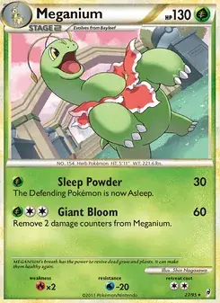Meganium 27/95 Call of Legends Pokémon card