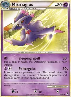 Mismagius 28/95 Call of Legends Pokémon card