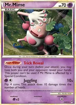 Mr. Mime 29/95 Call of Legends Pokémon card